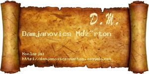 Damjanovics Márton névjegykártya